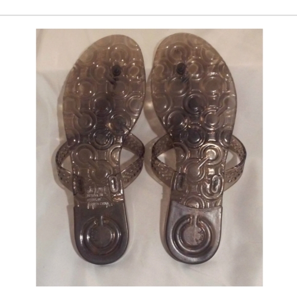 COACH RUBBER SIG C THONG SANDALS SIZE 7 - Picture 2 of 9